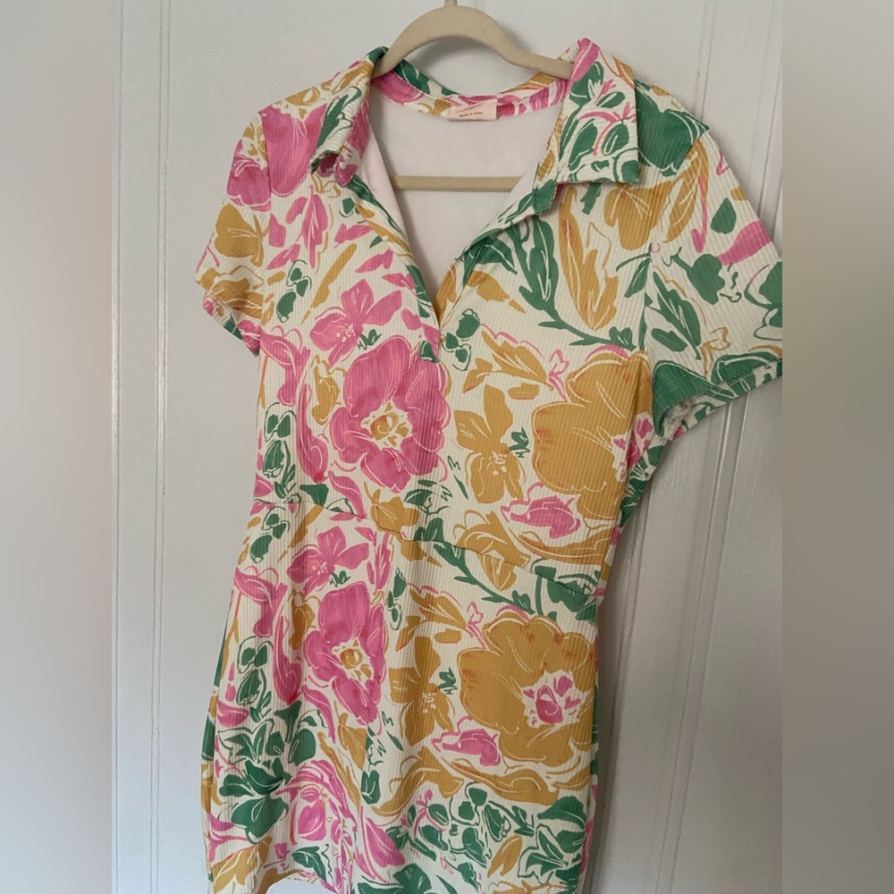 Flower power mini dress ASOS size L